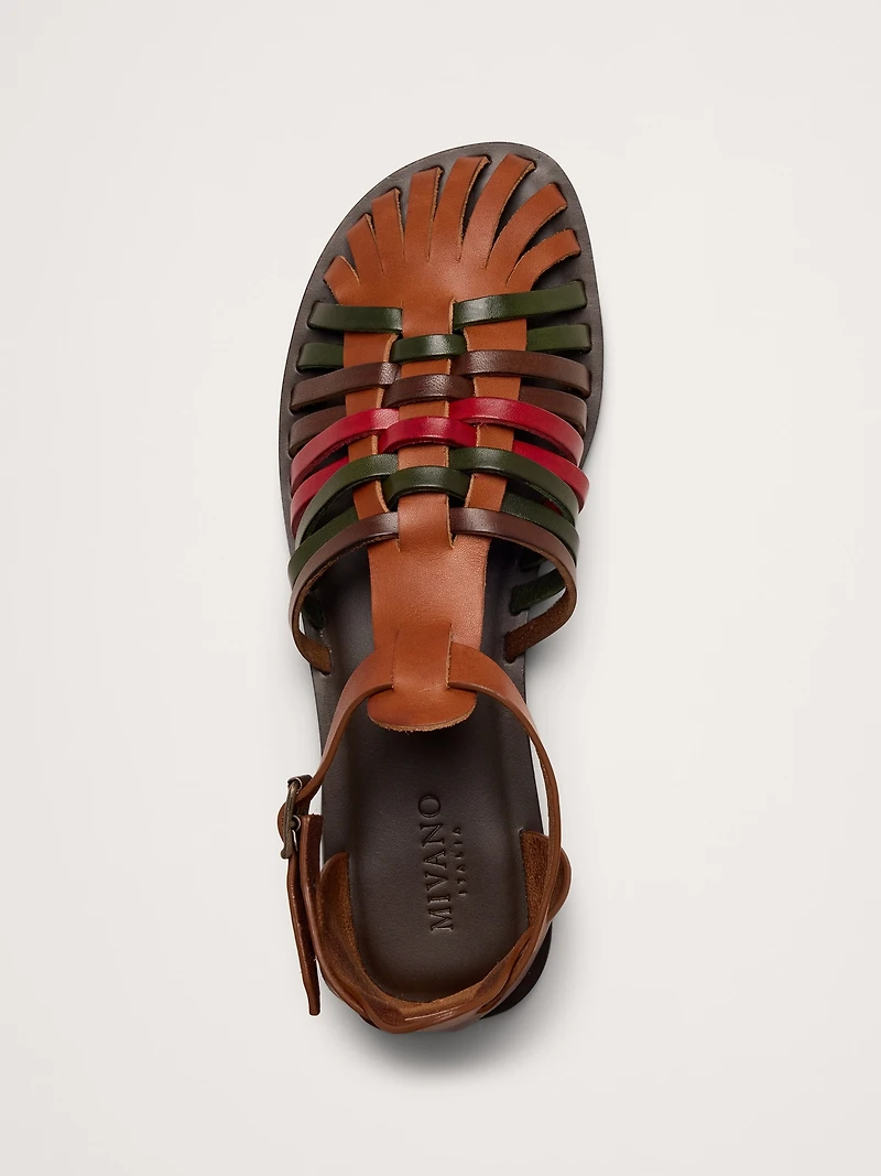 Braided Italian Leather Fisherman Sandal