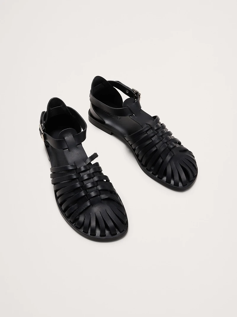 Braided Italian Leather Fisherman Sandal
