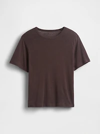 Linen-Blend Relaxed T-Shirt