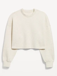 Bounce Fleece Crew-Neck Cropped Sweatshirt