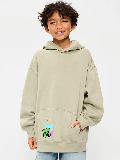 Minecraft™ Oversized Gender-Neutral Graphic Pullover Hoodie for Kids