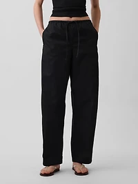 Poplin Easy Barrel Pants