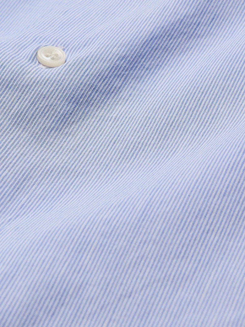 Slim-Fit Linen-Cotton Dress Shirt