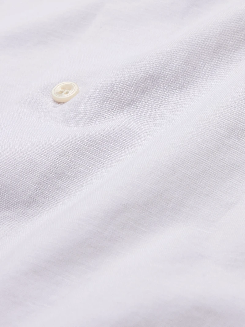 Slim-Fit Linen-Cotton Dress Shirt