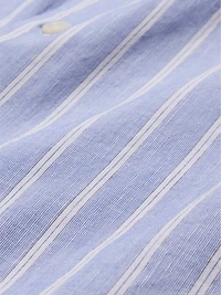 Slim-Fit Linen-Cotton Dress Shirt