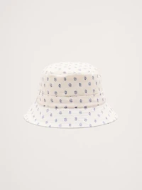 Cotton Bucket Hat With Tie
