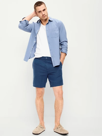 Slim Linen-Blend Rotation Chino Shorts - 8-inch inseam