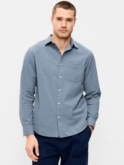Long-Sleeve Relaxed Pocket Shirt