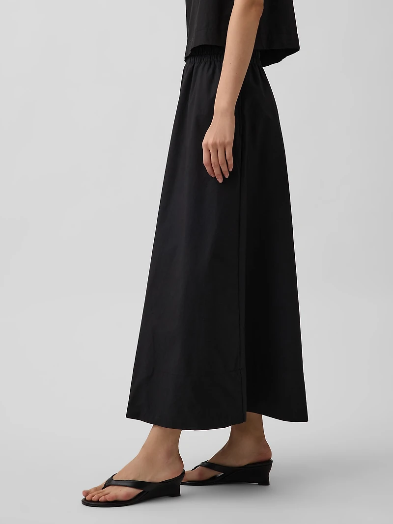 Poplin Maxi Skirt