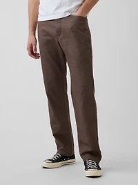 Linen-Cotton Relaxed Straight Pants