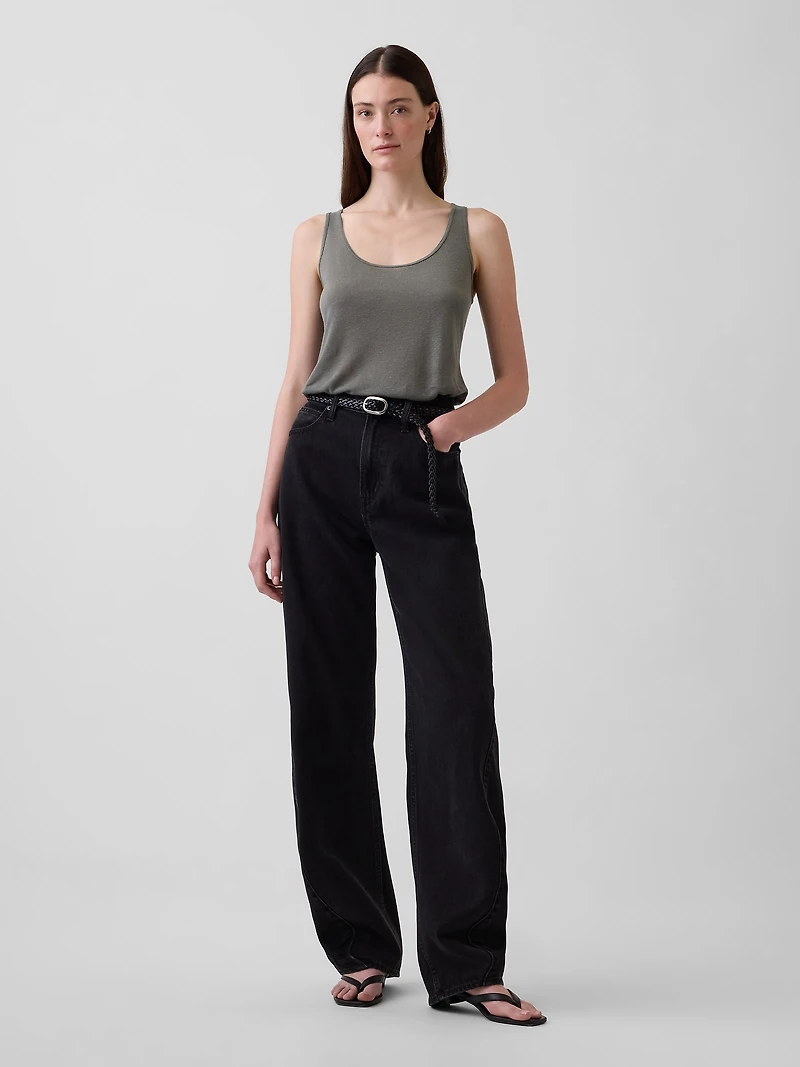 Linen-Blend Tank Top