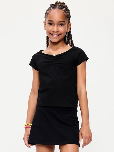 Fitted Off-Shoulder Top for Girls