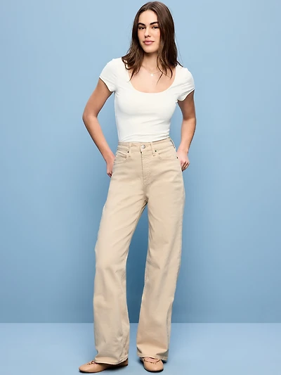Extra High-Waisted Wide-Leg Jeans