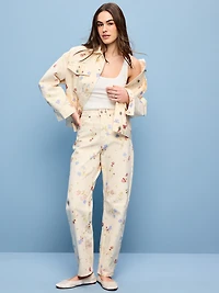 High-Waisted Barrel Jeans