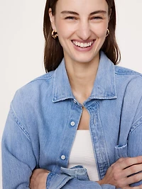 Gem Studded Hoop Earrings