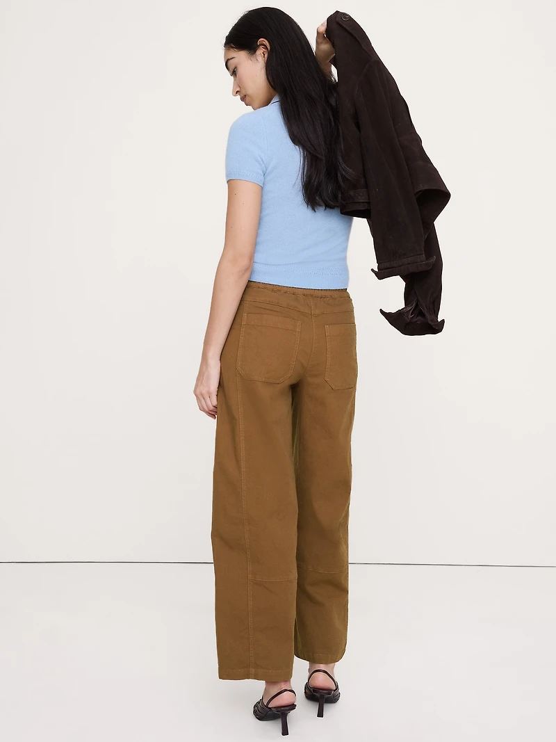 Mid-Rise Relaxed Painter Pull-On Pant