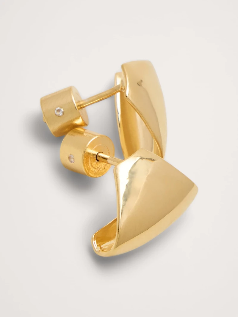 Triangular Half-Hoop Earrings