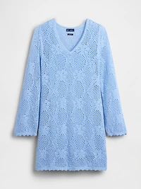 Pointelle Mini Sweater Dress