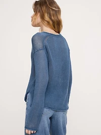 Heirloom Linen V-Neck Sweater