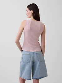 Pointelle Shell Tank Top