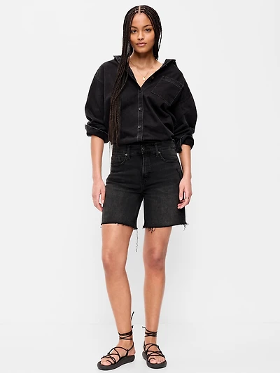 High-Waisted OG Jean Cut-Off Shorts - 7-inch inseam