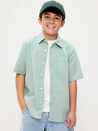 Short-Sleeve Pocket Oxford Shirt for Boys