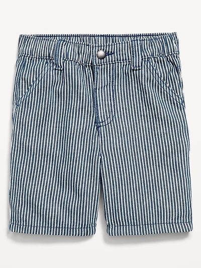 Baggy Striped Carpenter Jean Shorts for Toddler Boys
