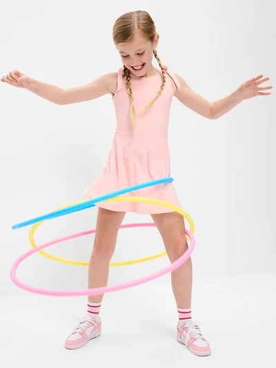 PowerSoft Sleeveless Tie-Strap Athletic Dress for Girls