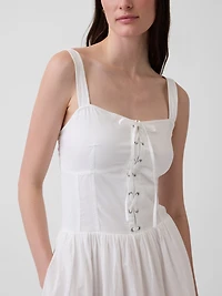 Lace-Up Corset Maxi Dress