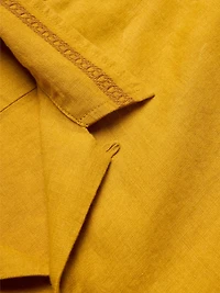 Standard-Fit Embroidered Linen Resort Shirt