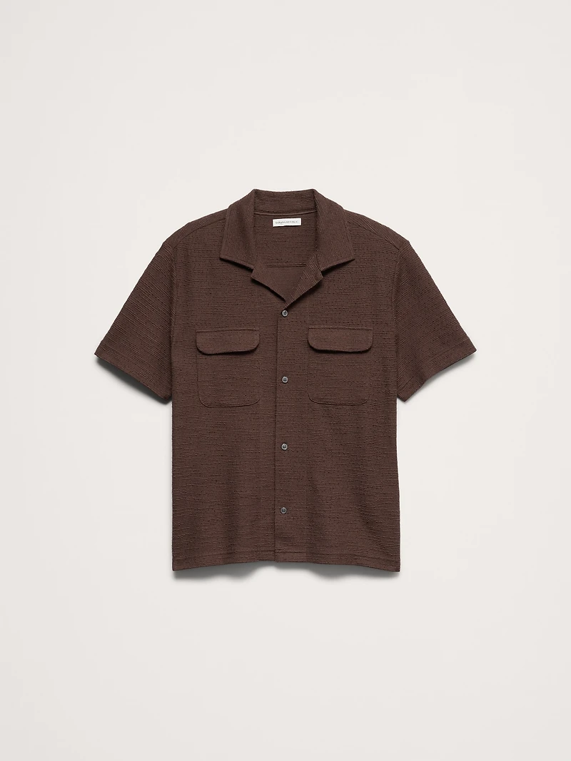 Textured Knit Resort Shirt