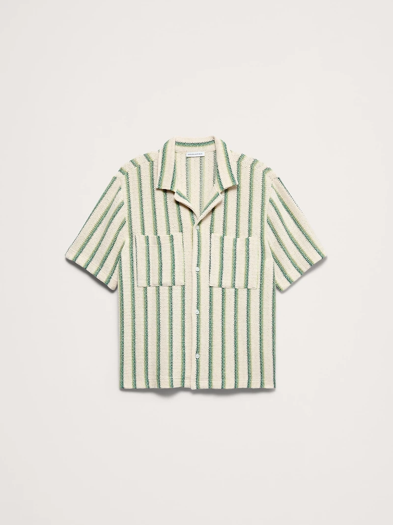 Stripe Knit Resort Shirt