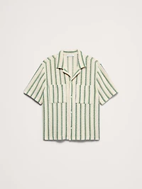 Stripe Knit Resort Shirt