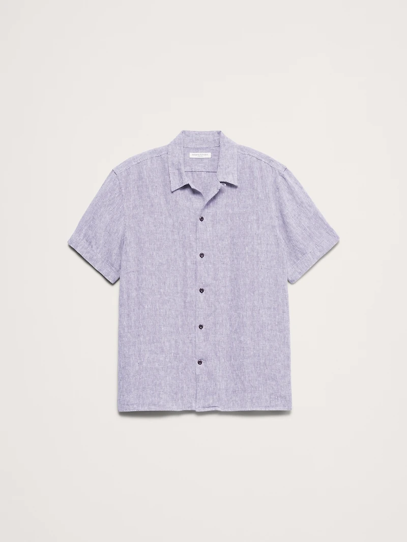 Standard-Fit Midweight Linen Resort Shirt