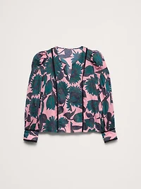 Lightweight Cotton Puff-Sleeve Top