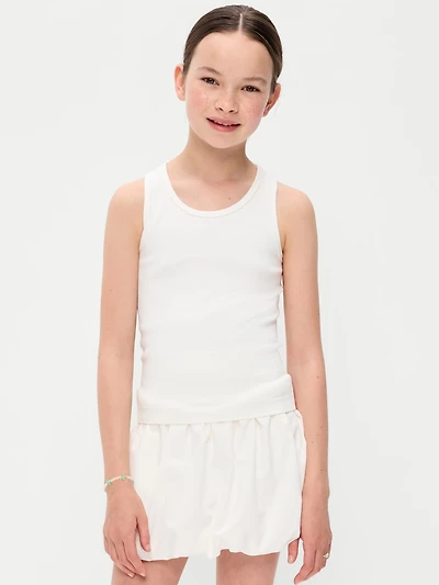 Fitted Seamless Ribbed Racerback Performance Top for Girls