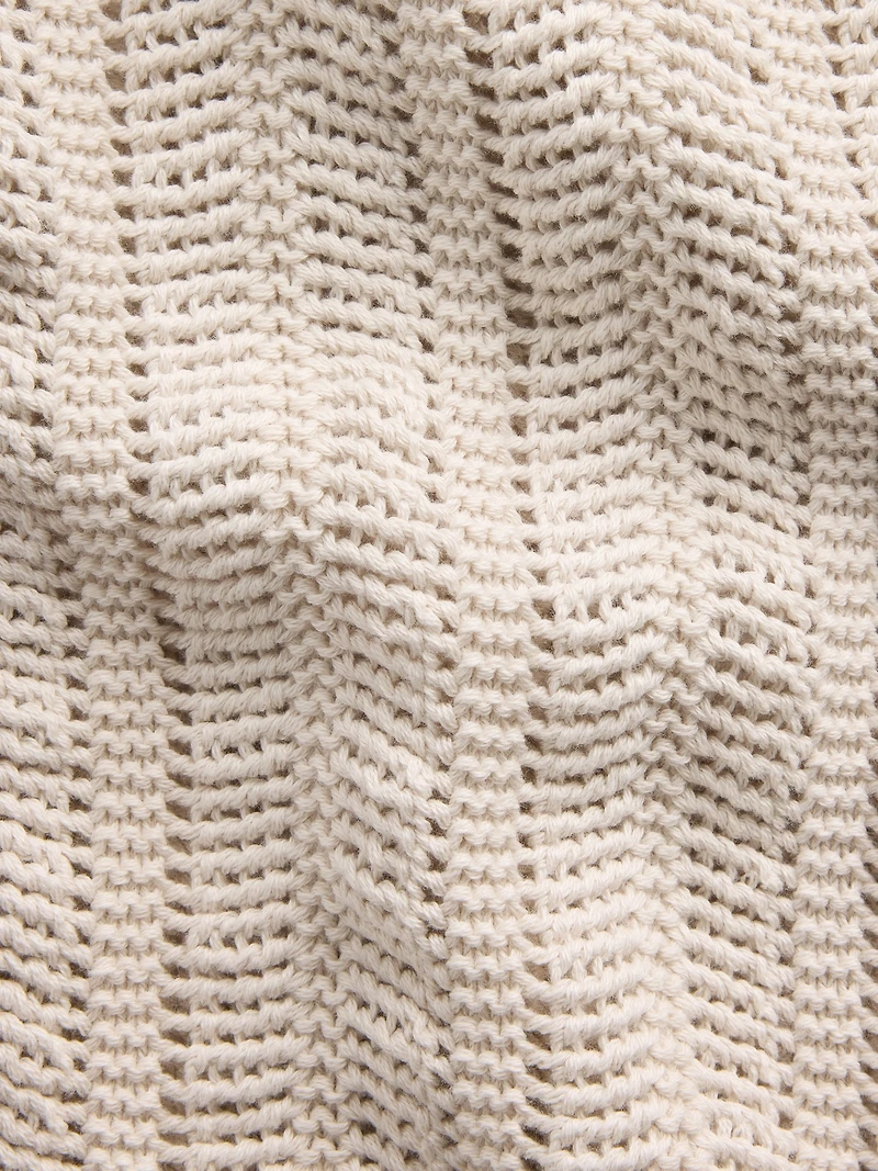 Herringbone Crochet Sweater Shirt