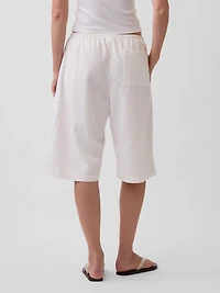 Linen-Blend Relaxed Easy Culotte Pants