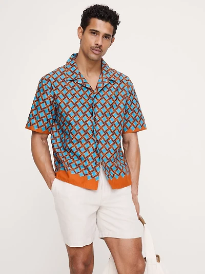Relaxed-Fit Cotton Slub Resort Shirt