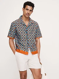Relaxed-Fit Cotton Slub Resort Shirt