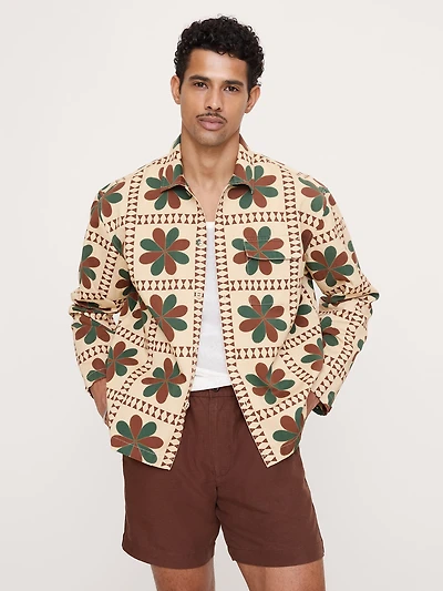 Relaxed-Fit Cotton-Linen Resort Shirt