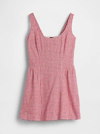 Linen-Blend Drop-Waist Mini Dress