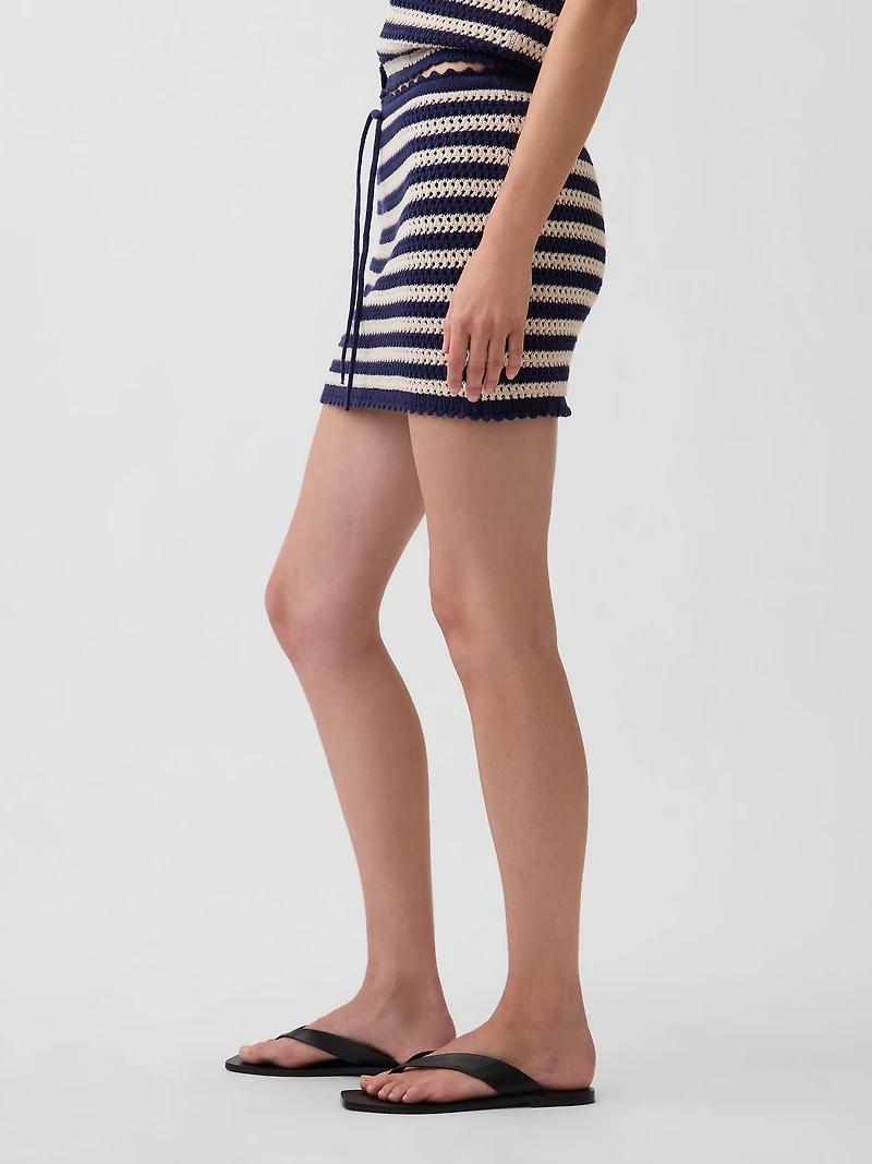 Crochet Stripe Easy Mini Skort
