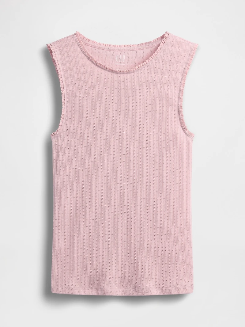 Pointelle Shell Tank Top