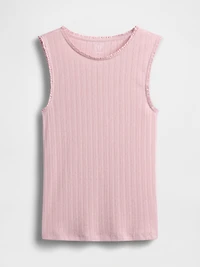 Pointelle Shell Tank Top
