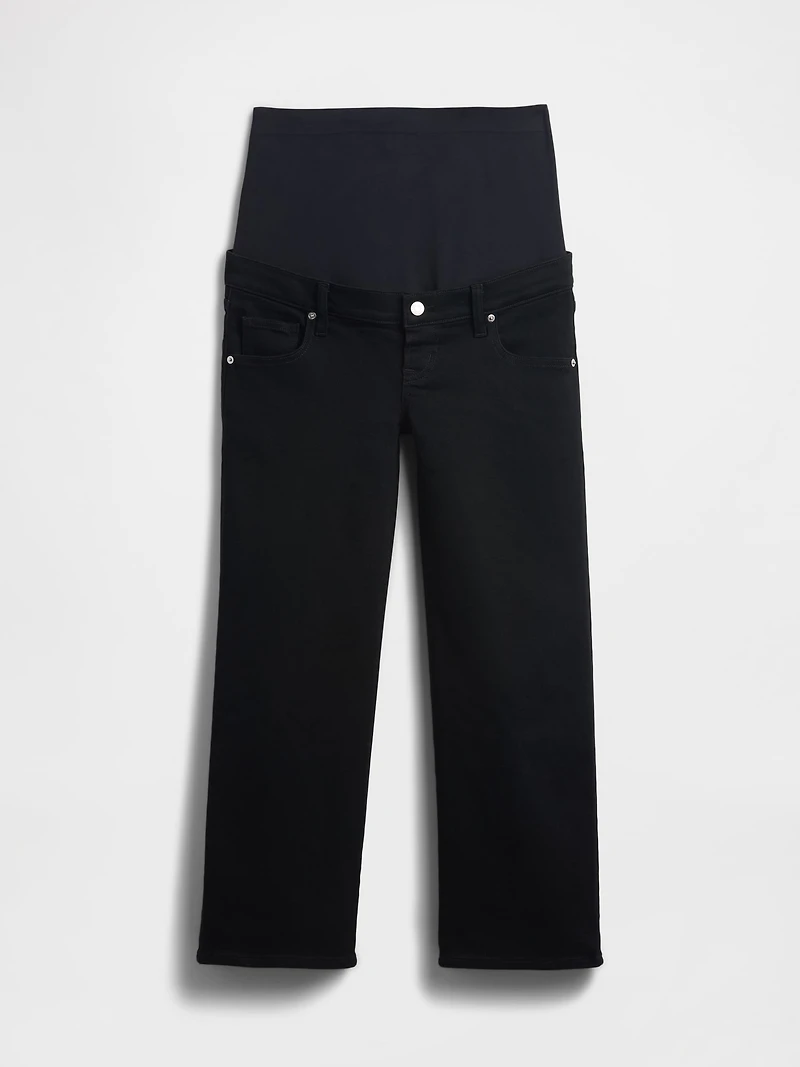 Maternity Full Panel Wide-Leg Jeans