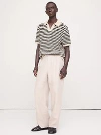 Bouclé Stripe Sweater Polo