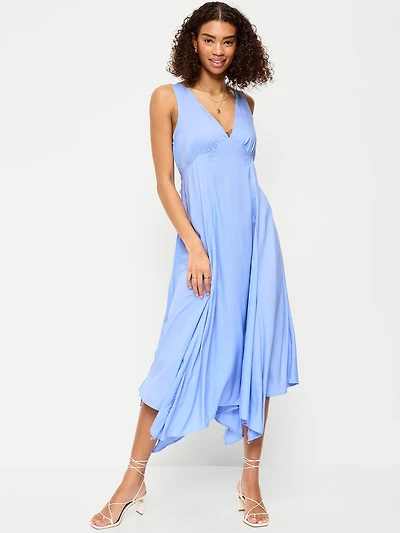 Handkerchief Hem Midi Dress