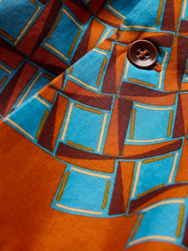 Relaxed-Fit Cotton Slub Resort Shirt