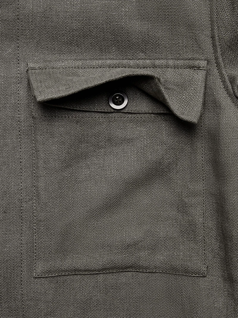 Linen Four-Pocket Shirt Jacket